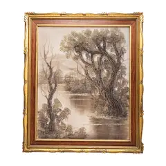 Sergio Bravo Hidalgo, Árbol, Óleo sobre tela. Firmado