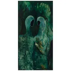 Sofía Bassi, Amante etéreos, Óleo sobre masonite
