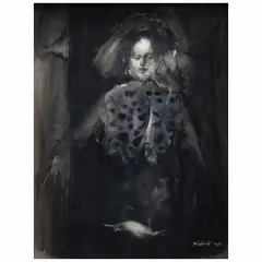 Roberto Fabelo, La dama de la noche, 1988, Tinta sobre papel