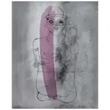 Rufino Tamayo, Figura femenina, Nayarit, de la serie Ídolos Precolombinos, 1976, Litografía intervenida con acuarela H. C
