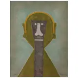 Rufino Tamayo, Cabeza en amarillo, de la serie Rufino Tamayo, 1976, Grabado al aguafuerte 58 / 75
