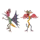 Taller Linares, Alebrijes, Esculturas moldeadas con papel mache y alambre pintadas a mano