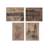 Luis G. Serrano, a) Acueducto, 1959, Carboncillo sobre papel