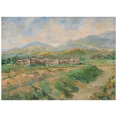 Francisco Camps Ribera, El valle del pintor Goitia - Xochimilco, Óleo sobre masonite