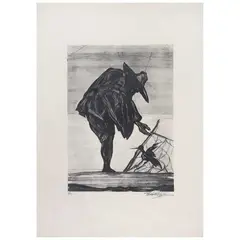 Pablo O'Higgins, El chichicuilotero, Litografía 73 / 150 4 / E