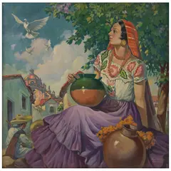 Bolaños Cacho, Alfarera, Óleo sobre tela