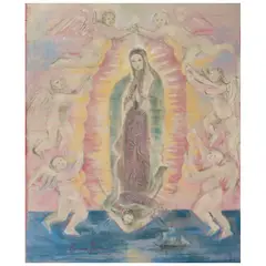 Carmen Parra, Virgen de Guadalupe, 2024, Óleo sobre tela