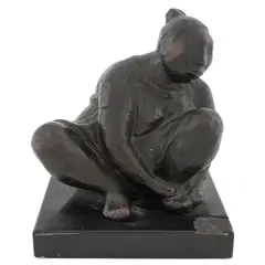 Jorge Luis Cuevas, Untitled, Escultura en bronce en base de mármol