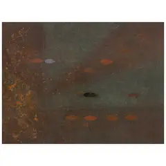 Lluvia de óxidos by Jorge González Velázquez, 2018, Acrílico sobre papel, offered Mar 2025