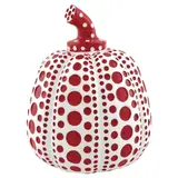 Pumpkin - Red and white by Yayoi Kusama, Escultura en resina laqueada sin número de tiraje, sold Mar 2025