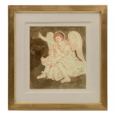Carmen Parra, Ángel de la guarda, Serigrafía en hoja de oro P I / I