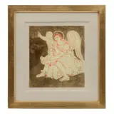 Carmen Parra, Ángel de la guarda, Serigrafía en hoja de oro P I / I