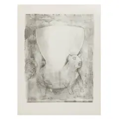 Jaguar, Colima, De la serie Ídolos Precolombinos by Rufino Tamayo, 1976, Litografía K II, sold Feb 2025
