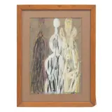 Waldemar Sjölander, Personajes, 1965, Gouache sobre papel