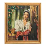 Firmado "f. Molina", Retrato de joven, Óleo sobre tela