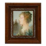 Adrián Tavera, Mujer de perfil, Acrílico sobre masonite