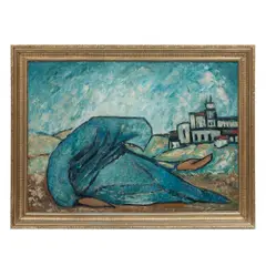 Constantino Cantón Lemus, La limosna, 1958, Óleo sobre tela