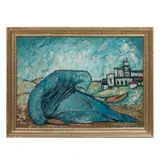 Constantino Cantón Lemus, La limosna, 1958, Óleo sobre tela