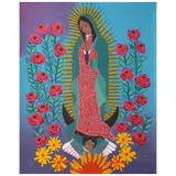 Julia Lopez, Virgen de las rosas, Serigrafía 73 / 80
