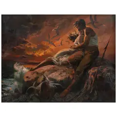 Jaime Sadurní, La tormenta, Óleo sobre tela