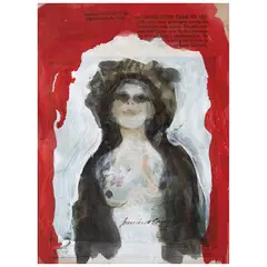 Francisco Corzas, Untitled, Gouache sobre papel periódico