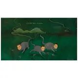 Ivette Olivares, Escape from Hamelin, 1995, Óleo sobre lámina