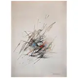Leonardo Nierman, Primavera, Tinta y acuarela sobre papel