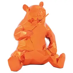 Richard Orlinski, Panda Spirit (Orange edition), Escultura en resina laqueada sin número de tiraje