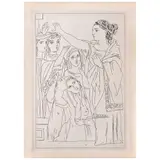 Pablo Picasso, Le Serment des Femmes II (The Oath of the Women), 1934, Grabado al aguafuerte sin número de tiraje
