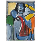 Phil Kelly, Desnudo para Hannelore, Óleo sobre papel, doble vista
