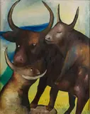 Jak Katarikawe, Untitled, circa 1975–80, oil on canvas