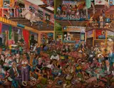 Joseph Bertiers, The World’s Craziest Bar, 2013, oil on Canvas