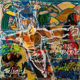 Eria ‘Sane’ Nsubuga, Christ at Golgotha, 2013, acrylic on canvas