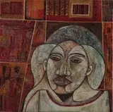 Kamal Shah, Face to Face, 2011, acrylic on canvas