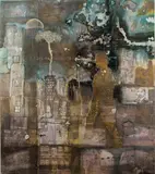 Paul Onditi, Half Life, 2013, mixed media on synthetic sheet