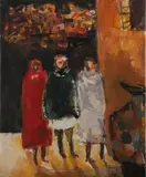 Behailu Bezibah, To The Market, 2013, oil on canvas