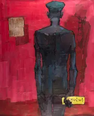 Abebe Dawit, Background 4, 2014, Acrylic on canvas