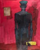 Abebe Dawit, Background 4, 2014, Acrylic on canvas