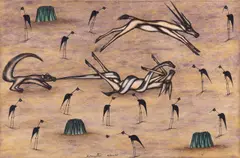 Kivuthi Mbuno, Untitled, between 1980-1990, Wax crayon on paper
