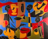 Kizito Maria Kasule, The Legacy of Democracy, 2013, Acrylic on canvas