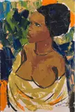 Eli Kyeyune, Girl, 1970, Acrylic on mounting board