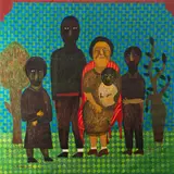 Salah El Mur, The Family, 2014, Acrylic on canvas