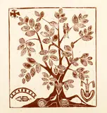 Geraldine Robarts, Tree of Life, 1987, Edition 10/20 linocut, but only 10 were made