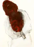 Beatrice Wanjiku, Study 1 for the Strait Jacket series, 2015, Mixed media on paper