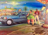 Richard Onyango, Salambo Night Trailer, serial IV, 2013, Acrylic on canvas