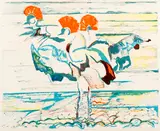 Theresa Musoke, The Crested Crane, circa 1972, Edition 1/1 artist proof silkscreen print