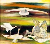 Jak Katarikawe, In Bishop’s Blessing, before 1987, Oil on board