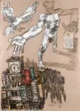 Abebe Dawit, X Privacy 33, 2016, Mixed media on paper