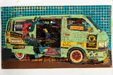 Dennis Muraguri, Matatu, 2015, Edition 1/2 woodcut print on paper