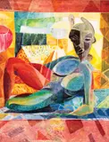 Henry Mzili Mujunga, Kati Kati (here and now), 2016, Mixed media on canvas